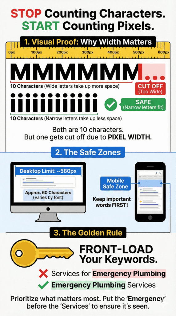 Title Tag Character Limits and Pixel Constraints