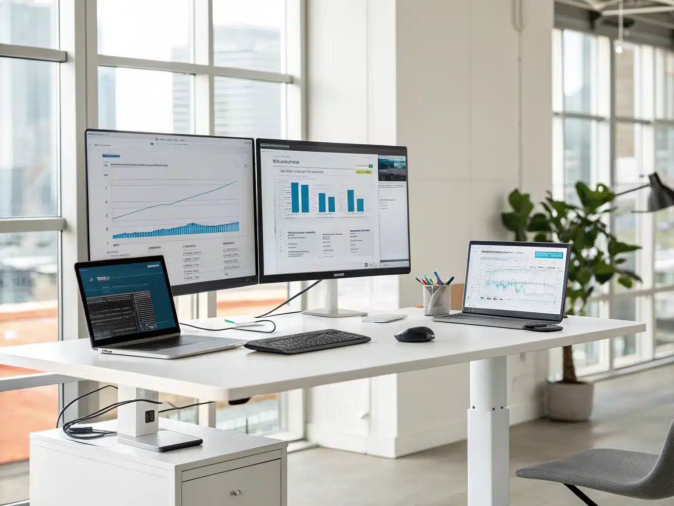 A scene representing Analyzing Search Volume and Competition Balance.