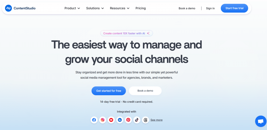 Content Studio Homepage