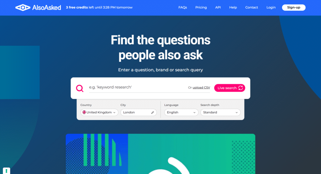 AlsoAsked.com Homepage