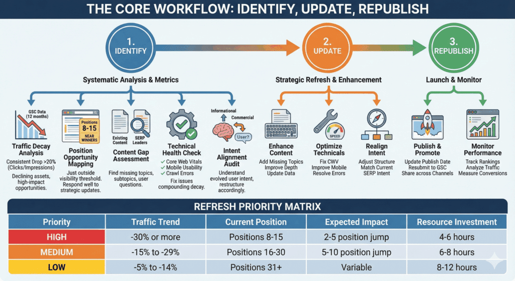Identify, Update, Republish: The Core Workflow
