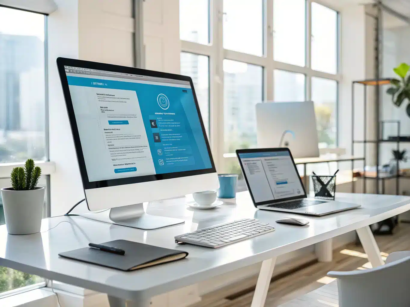 A scene representing Service Page Template Structure for SEO.
