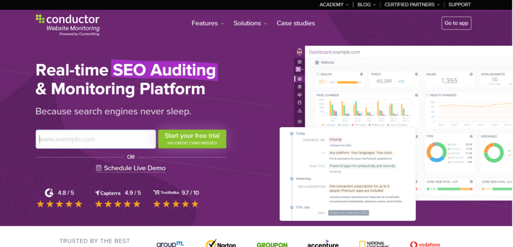 ContentKing Homepage