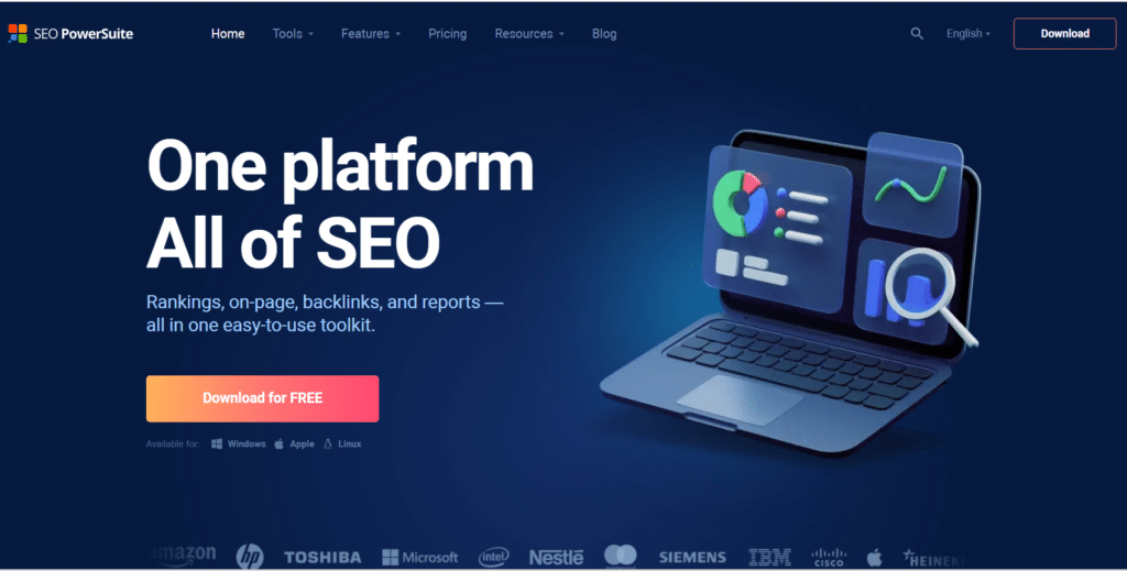 SEO PowerSuite Homepage